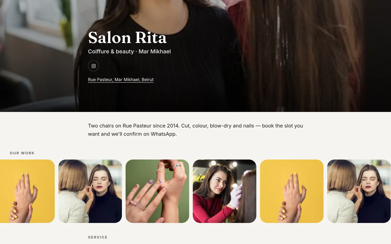 The website
